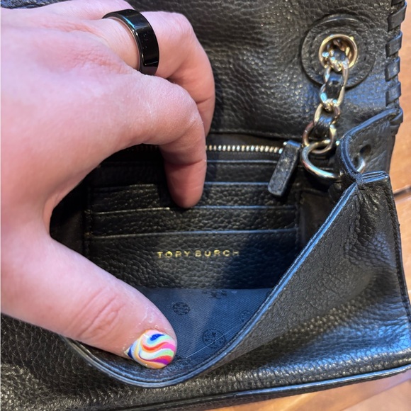 Small Black Leather Tory Burch Crossbody Bag - Picture 8 of 14